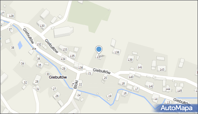 Giebułtów, Giebułtów, 137, mapa Giebułtów