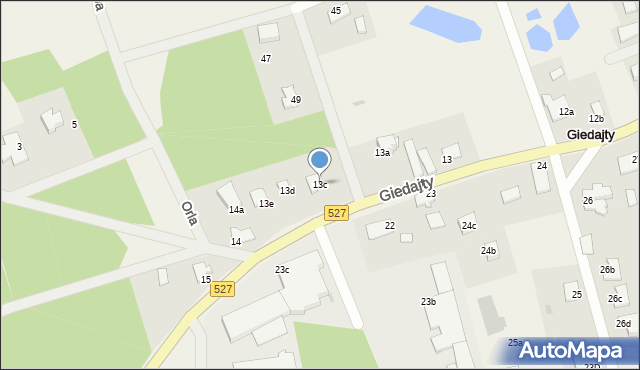 Giedajty, Giedajty, 13c, mapa Giedajty