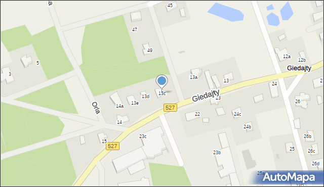 Giedajty, Giedajty, 13c, mapa Giedajty