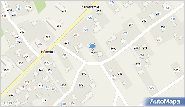 Giedlarowa, Giedlarowa, 280, mapa Giedlarowa