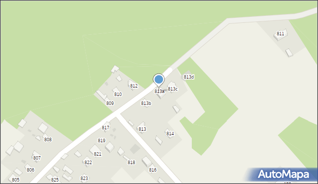 Giedlarowa, Giedlarowa, 813a, mapa Giedlarowa