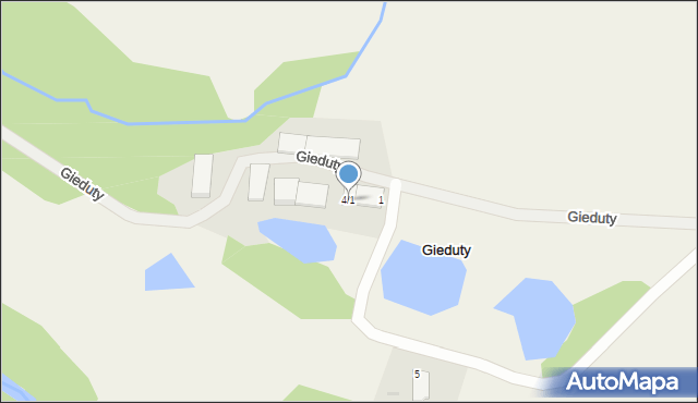 Gieduty, Gieduty, 4/1, mapa Gieduty