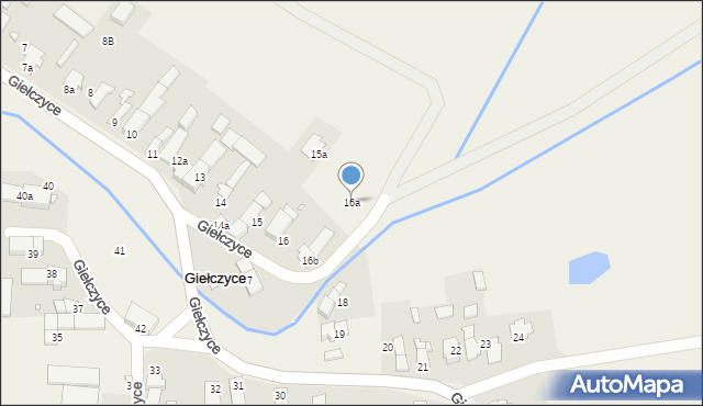 Giełczyce, Giełczyce, 16a, mapa Giełczyce