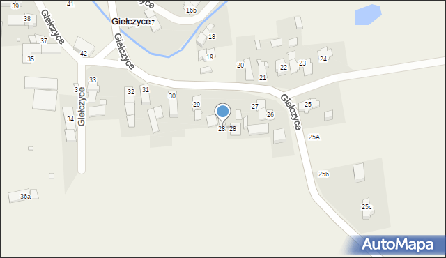 Giełczyce, Giełczyce, 28a, mapa Giełczyce