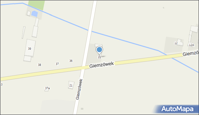 Giemzówek, Giemzówek, 11, mapa Giemzówek