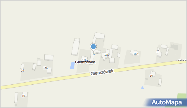 Giemzówek, Giemzówek, 17, mapa Giemzówek