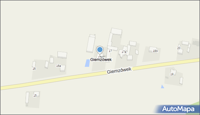 Giemzówek, Giemzówek, 17b, mapa Giemzówek