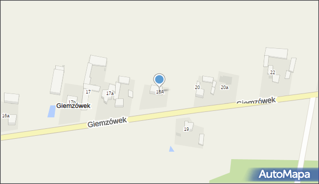 Giemzówek, Giemzówek, 18A, mapa Giemzówek