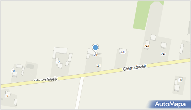 Giemzówek, Giemzówek, 23, mapa Giemzówek