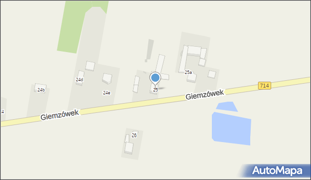 Giemzówek, Giemzówek, 25, mapa Giemzówek