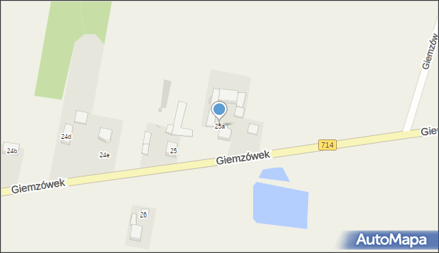 Giemzówek, Giemzówek, 25a, mapa Giemzówek