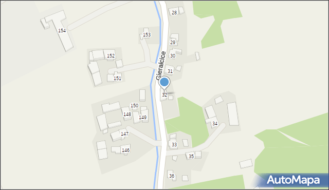 Gierałcice, Gierałcice, 32, mapa Gierałcice