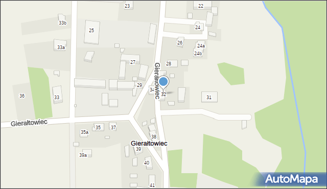 Gierałtowiec, Gierałtowiec, 32, mapa Gierałtowiec