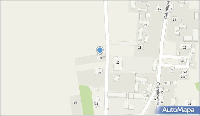 Gierałtowiec, Gierałtowiec, 33b, mapa Gierałtowiec