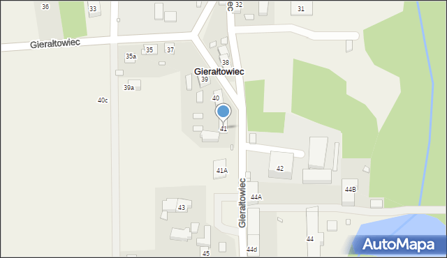 Gierałtowiec, Gierałtowiec, 41, mapa Gierałtowiec