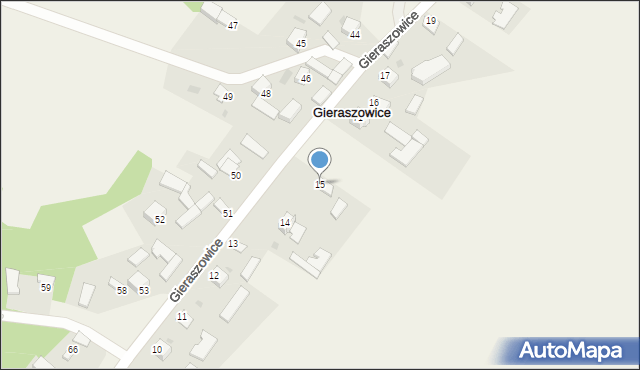 Gieraszowice, Gieraszowice, 15, mapa Gieraszowice