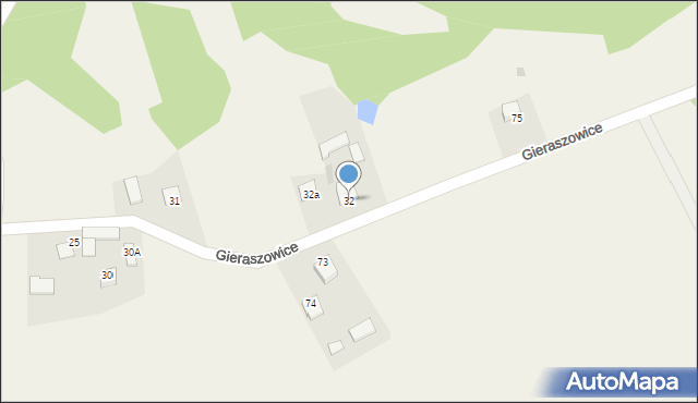 Gieraszowice, Gieraszowice, 32, mapa Gieraszowice