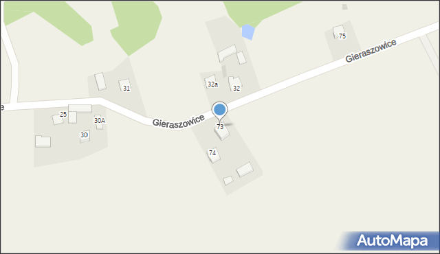 Gieraszowice, Gieraszowice, 73, mapa Gieraszowice