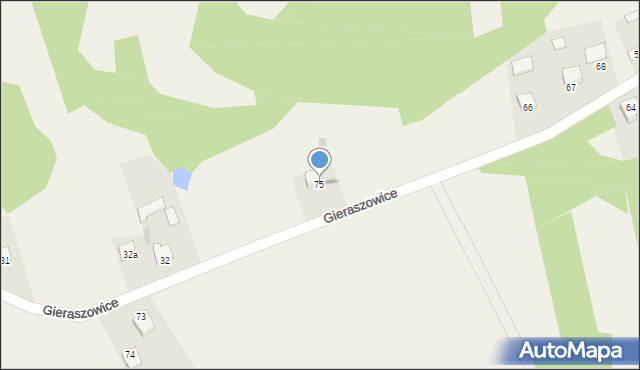 Gieraszowice, Gieraszowice, 75, mapa Gieraszowice