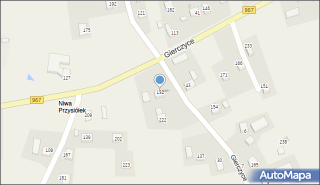 Gierczyce, Gierczyce, 132, mapa Gierczyce