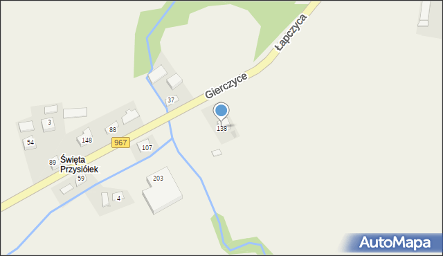 Gierczyce, Gierczyce, 138, mapa Gierczyce