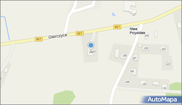 Gierczyce, Gierczyce, 164, mapa Gierczyce