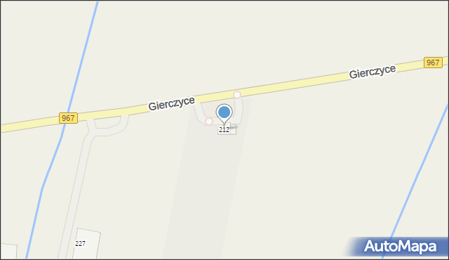 Gierczyce, Gierczyce, 212, mapa Gierczyce