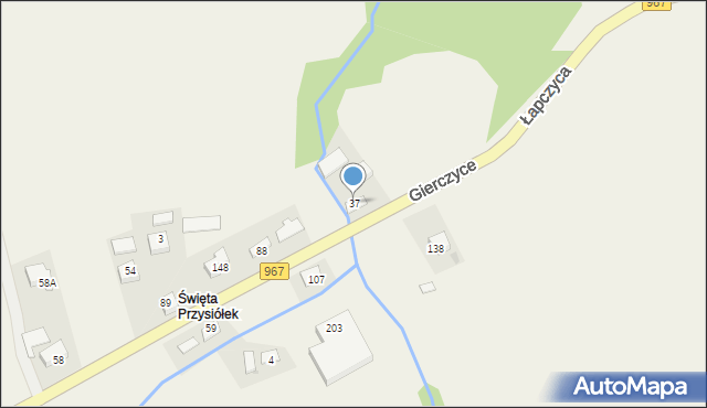 Gierczyce, Gierczyce, 37, mapa Gierczyce