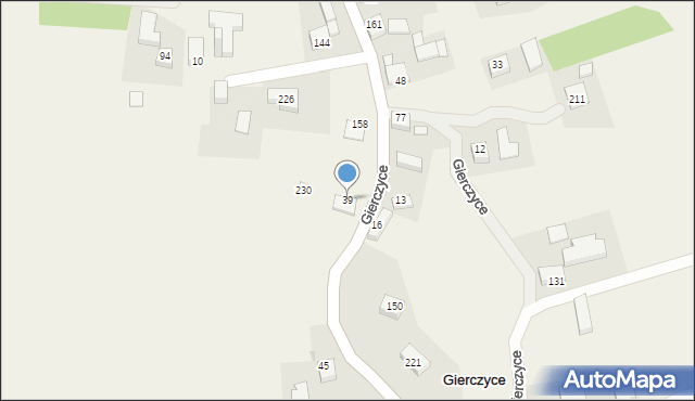 Gierczyce, Gierczyce, 39, mapa Gierczyce