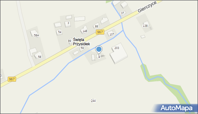 Gierczyce, Gierczyce, 4, mapa Gierczyce