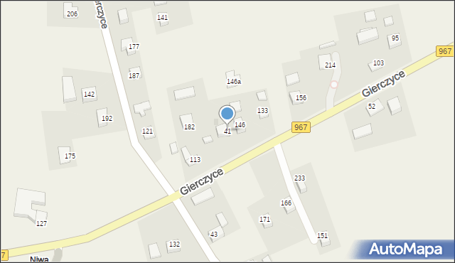 Gierczyce, Gierczyce, 41, mapa Gierczyce