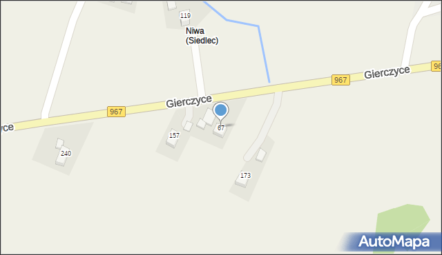 Gierczyce, Gierczyce, 67, mapa Gierczyce