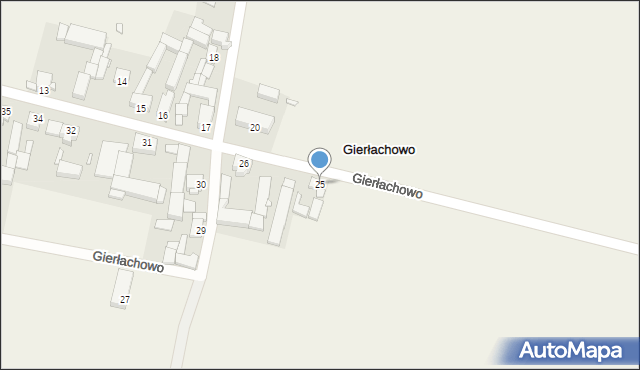 Gierłachowo, Gierłachowo, 25, mapa Gierłachowo