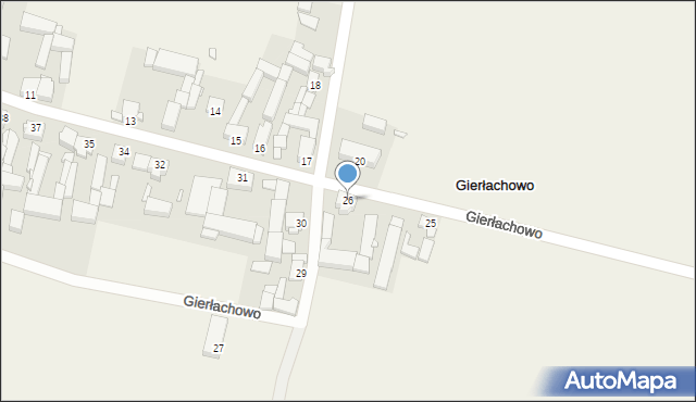 Gierłachowo, Gierłachowo, 26, mapa Gierłachowo