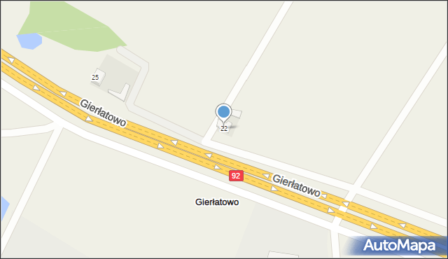 Gierłatowo, Gierłatowo, 22, mapa Gierłatowo