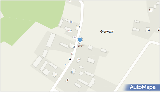 Gierwaty, Gierwaty, 10B, mapa Gierwaty