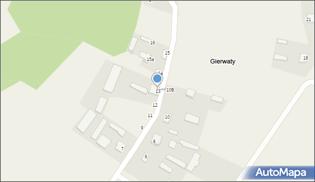 Gierwaty, Gierwaty, 13, mapa Gierwaty