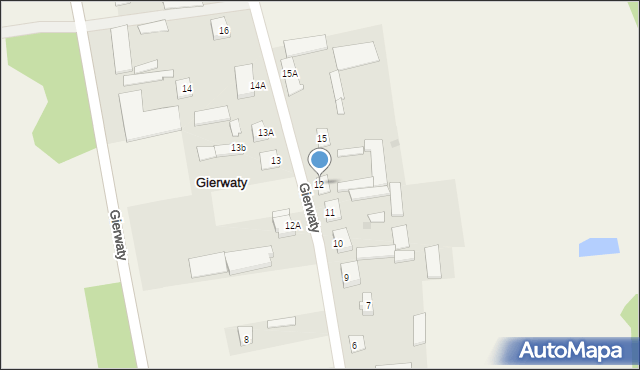 Gierwaty, Gierwaty, 12, mapa Gierwaty