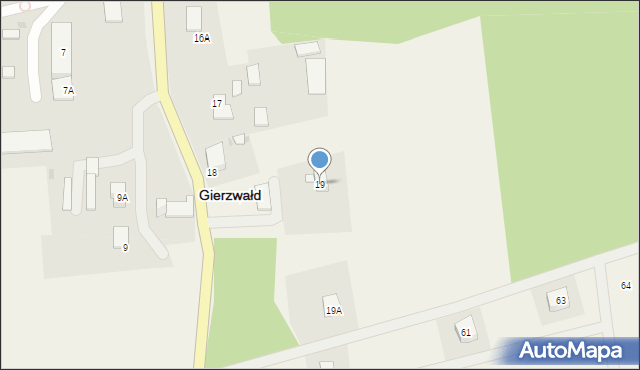 Gierzwałd, Gierzwałd, 19, mapa Gierzwałd