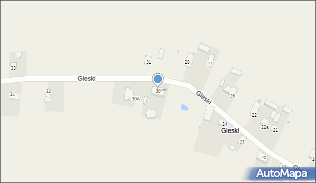 Gieski, Gieski, 30, mapa Gieski