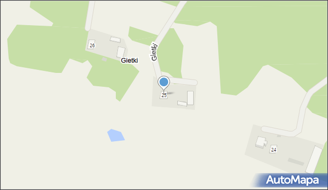 Gietki, Gietki, 25, mapa Gietki