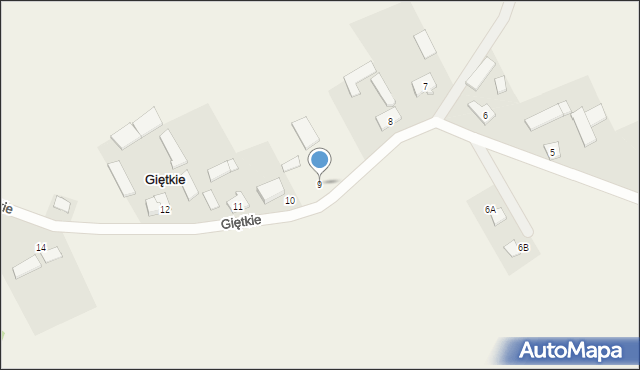 Giętkie, Giętkie, 9, mapa Giętkie