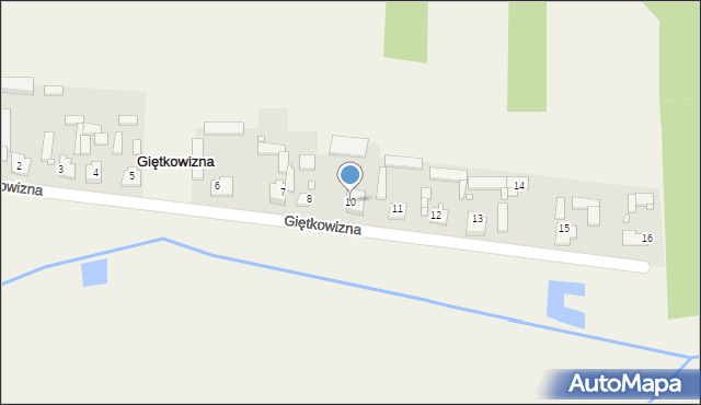 Giętkowizna, Giętkowizna, 10, mapa Giętkowizna