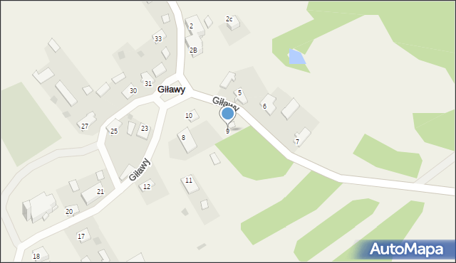 Giławy, Giławy, 9, mapa Giławy