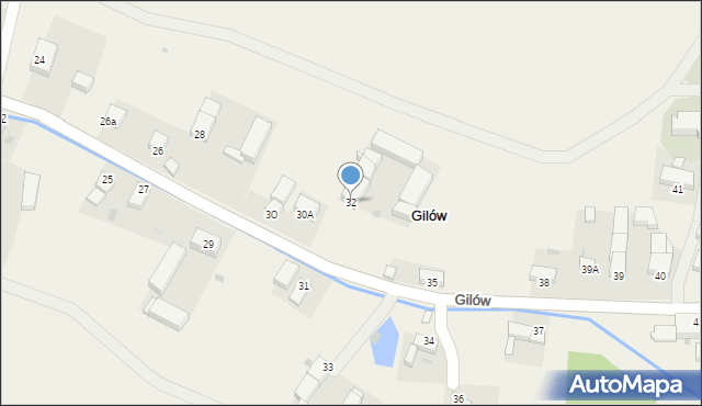 Gilów, Gilów, 32, mapa Gilów