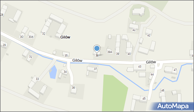 Gilów, Gilów, 38, mapa Gilów