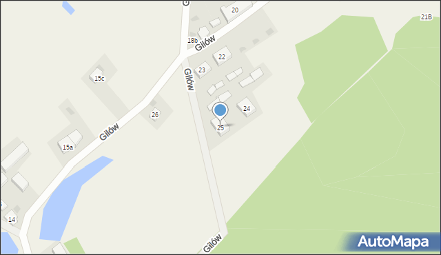 Gilów, Gilów, 25, mapa Gilów