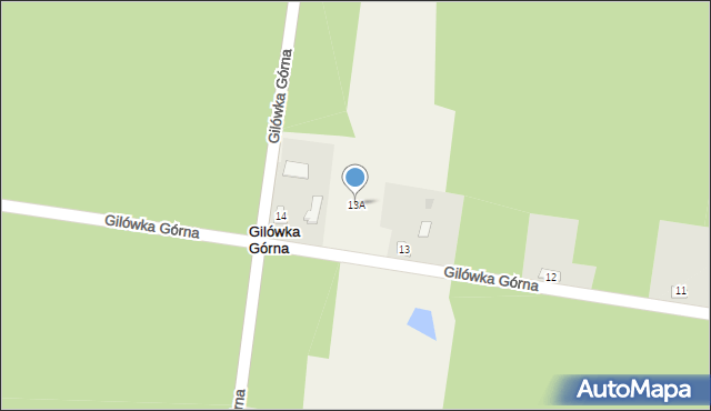 Gilówka Górna, Gilówka Górna, 13A, mapa Gilówka Górna