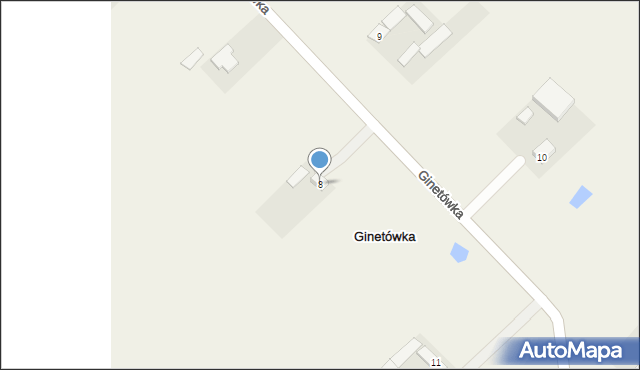 Ginetówka, Ginetówka, 8, mapa Ginetówka