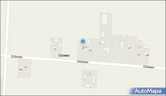 Giżewo, Giżewo, 22, mapa Giżewo